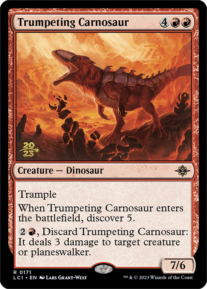 Trumpeting Carnosaur [The Lost Caverns of Ixalan Prerelease Cards] | Gamer Loot