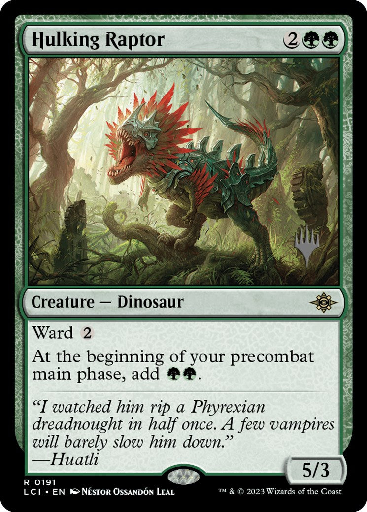 Hulking Raptor (Promo Pack) [The Lost Caverns of Ixalan Promos] | Gamer Loot