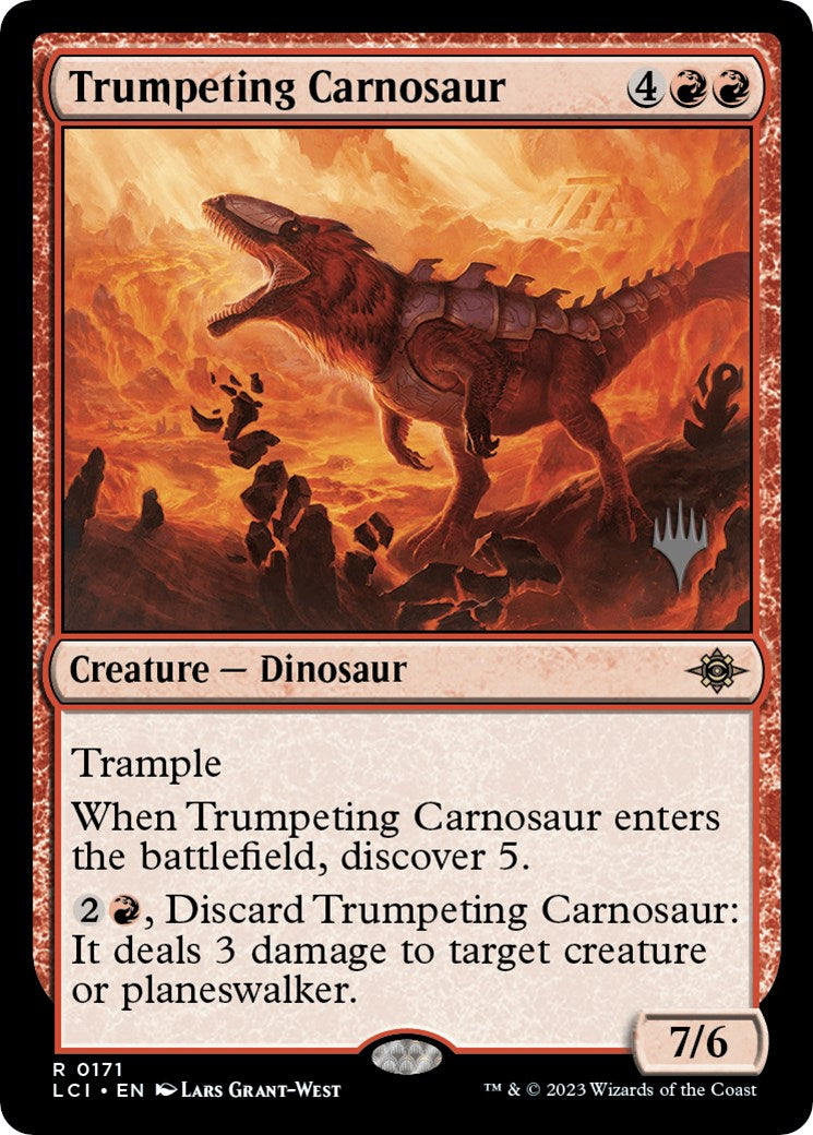 Trumpeting Carnosaur (Promo Pack) [The Lost Caverns of Ixalan Promos] | Gamer Loot