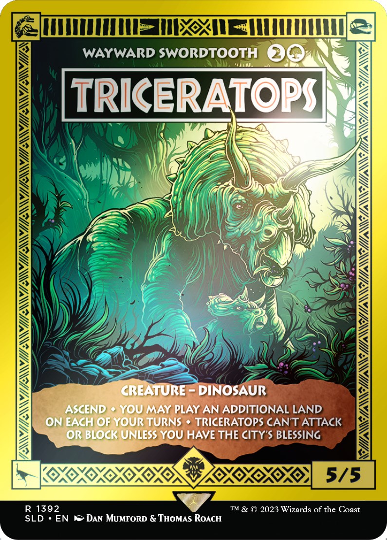 Triceratops - Wayward Swordtooth (Rainbow Foil) [Secret Lair Drop Series] | Gamer Loot