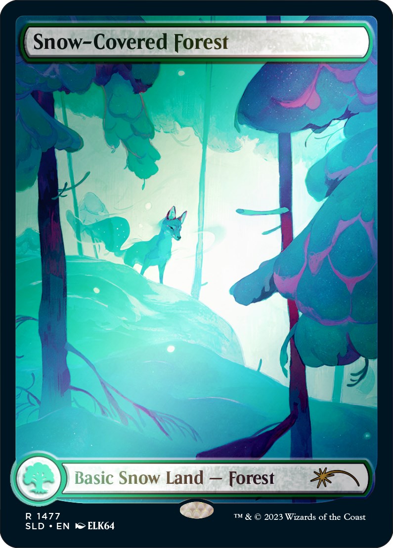 Snow-Covered Forest (1477) (Rainbow Foil) [Secret Lair Drop Series] | Gamer Loot