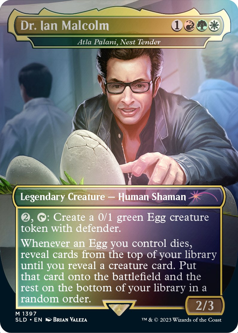 Dr. Ian Malcolm - Atla Palani, Nest Tender (Rainbow Foil) [Secret Lair Drop Series] | Gamer Loot