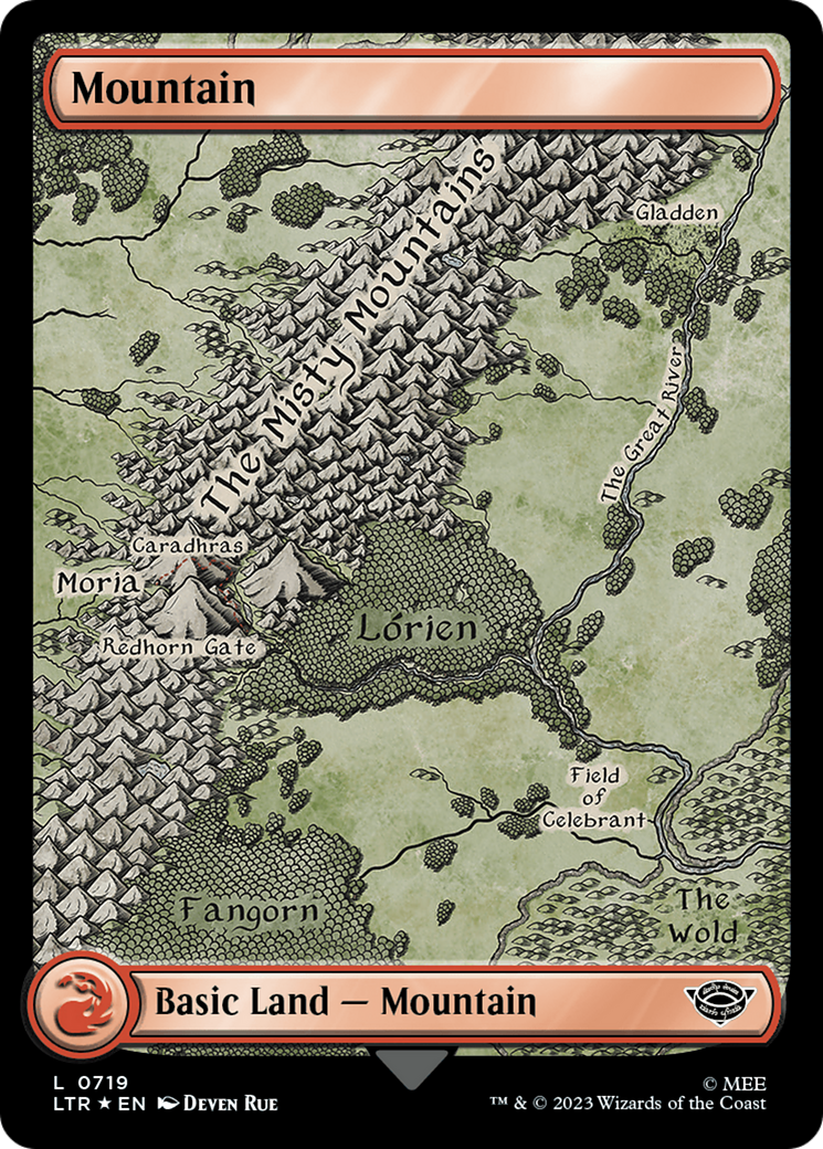 Mountain (719) (Surge Foil) [The Lord of the Rings: Tales of Middle-Earth] | Gamer Loot