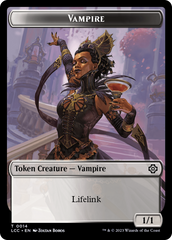 Vampire (0014) // Vampire Demon Double-Sided Token [The Lost Caverns of Ixalan Commander Tokens] | Gamer Loot