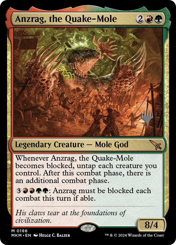 Anzrag, the Quake-Mole (Promo Pack) [Murders at Karlov Manor Promos] | Gamer Loot