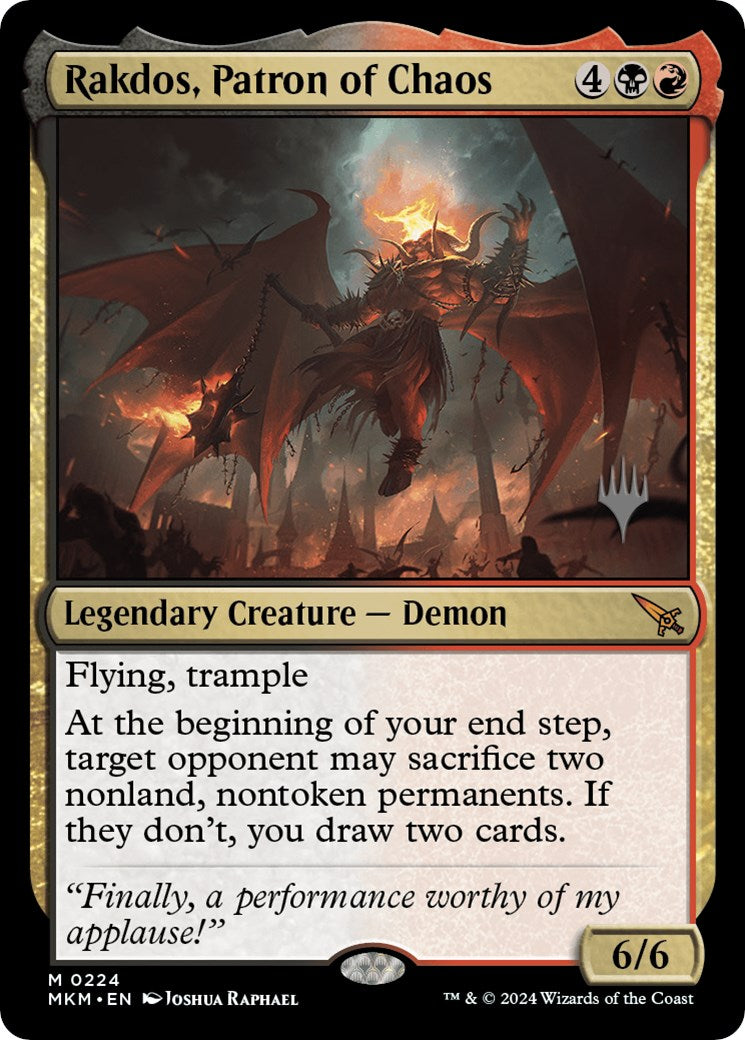 Rakdos, Patron of Chaos (Promo Pack) [Murders at Karlov Manor Promos] | Gamer Loot