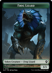 Storm Crow // Frog Lizard Double-Sided Token [Bloomburrow Commander Tokens] | Gamer Loot