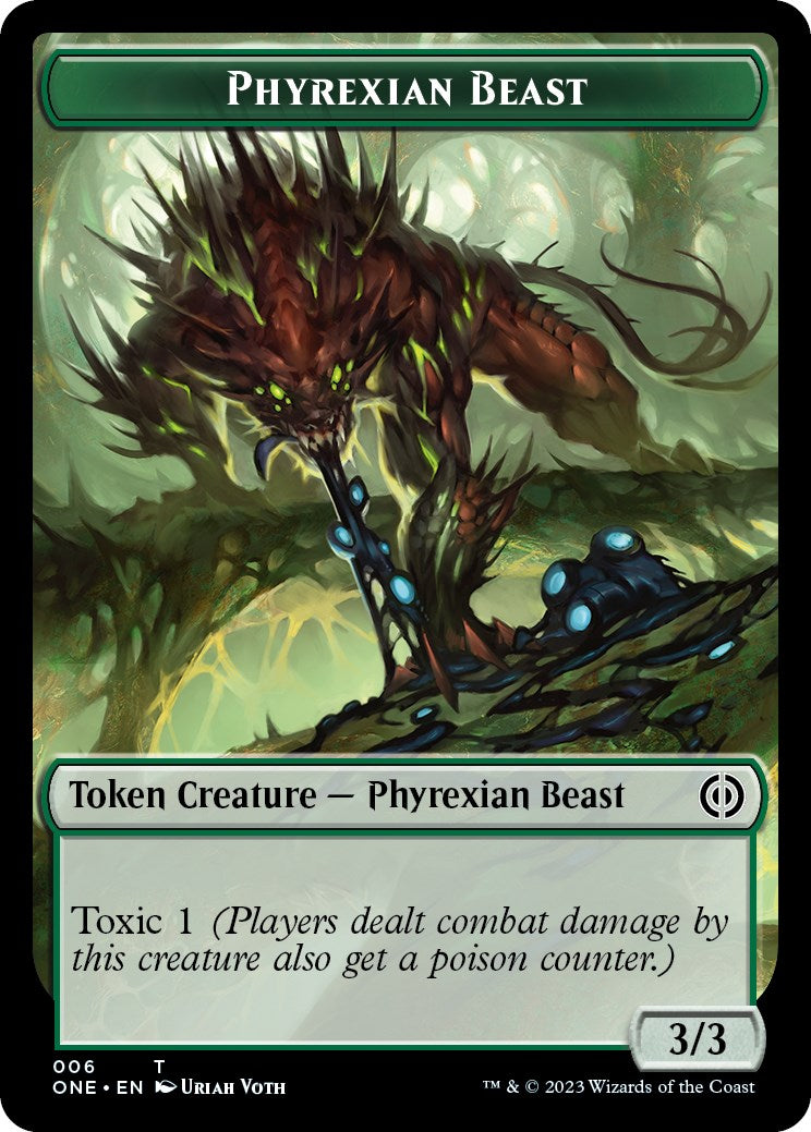 Phyrexian Mite (012) // Phyrexian Beast Double-Sided Token [Phyrexia: All Will Be One Tokens] | Gamer Loot