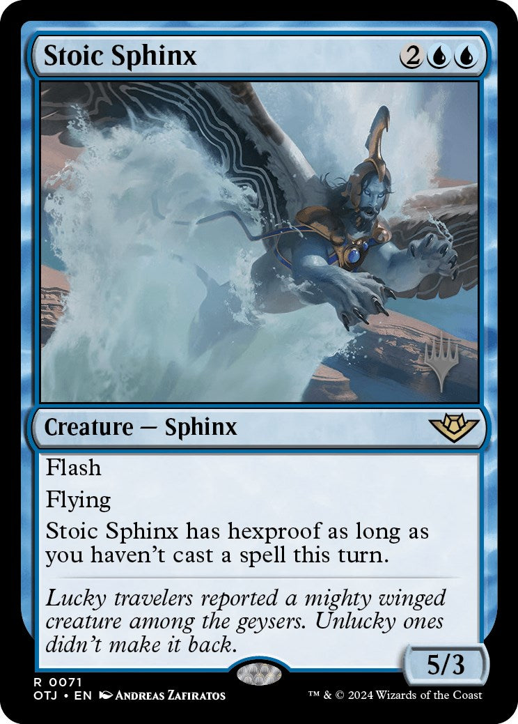 Stoic Sphinx (Promo Pack) [Outlaws of Thunder Junction Promos] | Gamer Loot