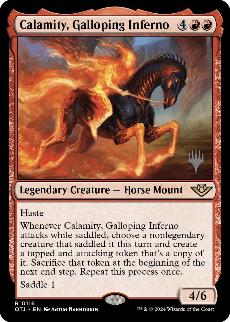 Calamity, Galloping Inferno (Promo Pack) [Outlaws of Thunder Junction Promos] | Gamer Loot