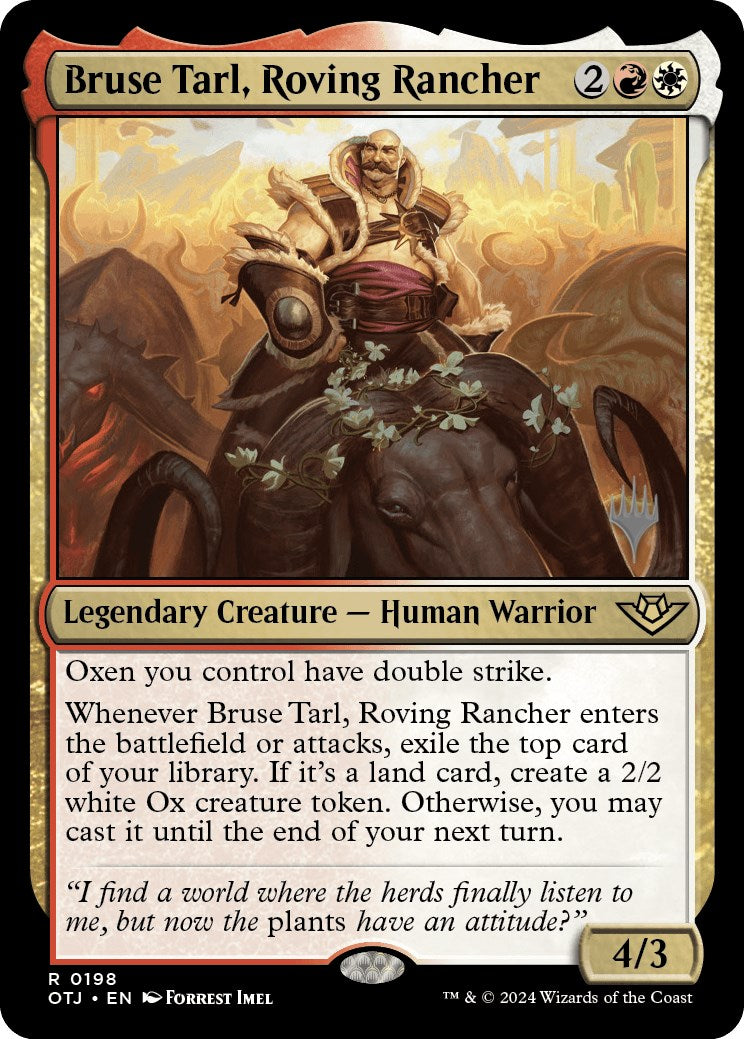 Bruse Tarl, Roving Rancher (Promo Pack) [Outlaws of Thunder Junction Promos] | Gamer Loot