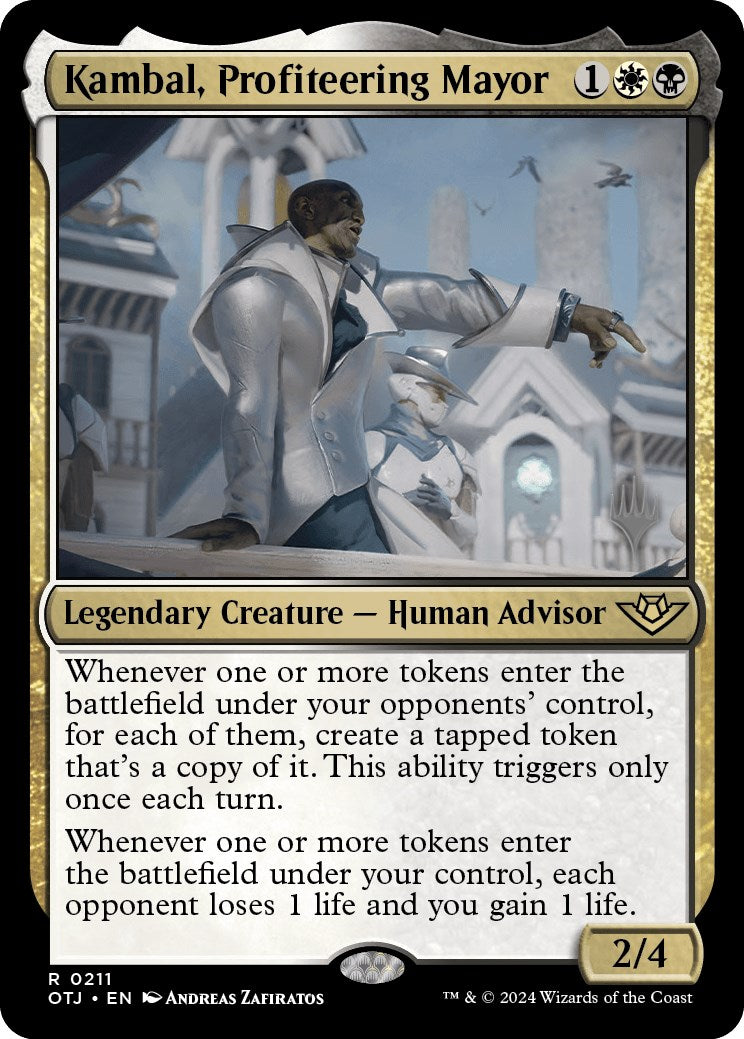 Kambal, Profiteering Mayor (Promo Pack) [Outlaws of Thunder Junction Promos] | Gamer Loot