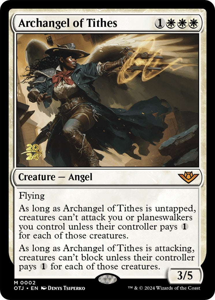 Archangel of Tithes [Outlaws of Thunder Junction Prerelease Promos] | Gamer Loot