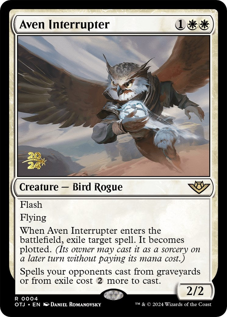 Aven Interrupter [Outlaws of Thunder Junction Prerelease Promos] | Gamer Loot