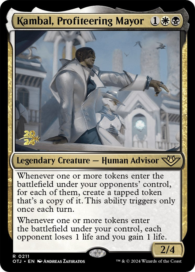 Kambal, Profiteering Mayor [Outlaws of Thunder Junction Prerelease Promos] | Gamer Loot