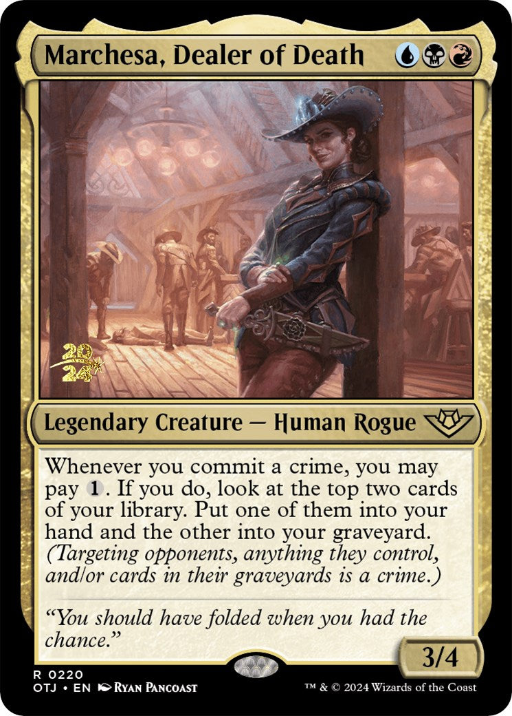 Marchesa, Dealer of Death [Outlaws of Thunder Junction Prerelease Promos] | Gamer Loot