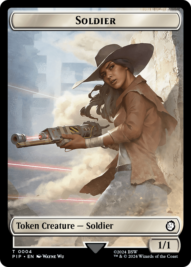 Treasure (0019) // Soldier (0004) Double-Sided Token [Fallout Tokens] | Gamer Loot