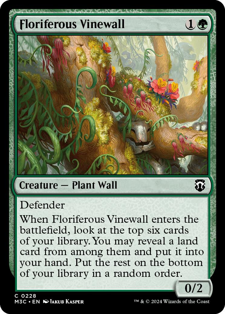 Floriferous Vinewall [Modern Horizons 3 Commander] | Gamer Loot