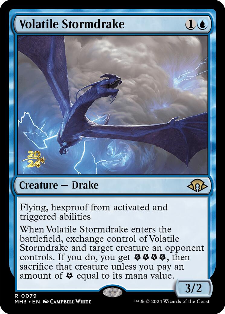 Volatile Stormdrake [Modern Horizons 3 Prerelease Promos] | Gamer Loot