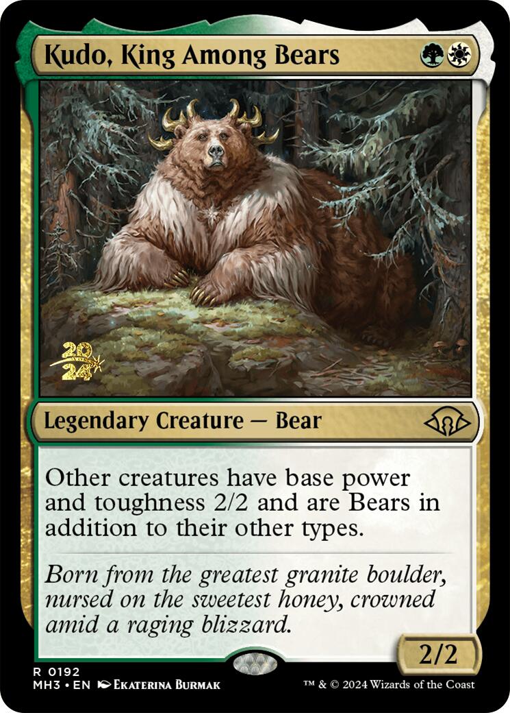 Kudo, King Among Bears [Modern Horizons 3 Prerelease Promos] | Gamer Loot