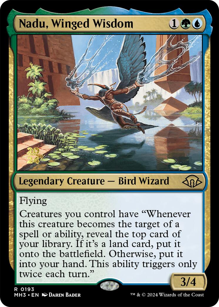 Nadu, Winged Wisdom [Modern Horizons 3 Prerelease Promos] | Gamer Loot