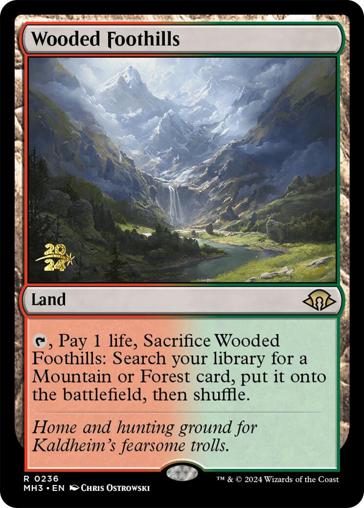 Wooded Foothills [Modern Horizons 3 Prerelease Promos] | Gamer Loot