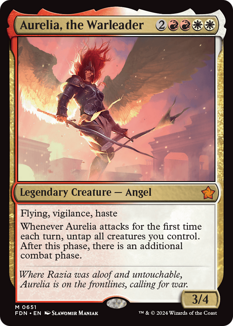 Aurelia, the Warleader [Foundations] | Gamer Loot