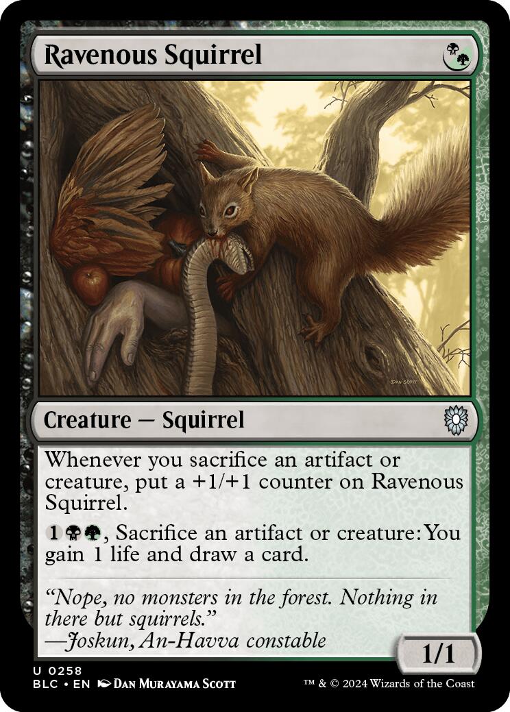 Ravenous Squirrel [Bloomburrow Commander] | Gamer Loot