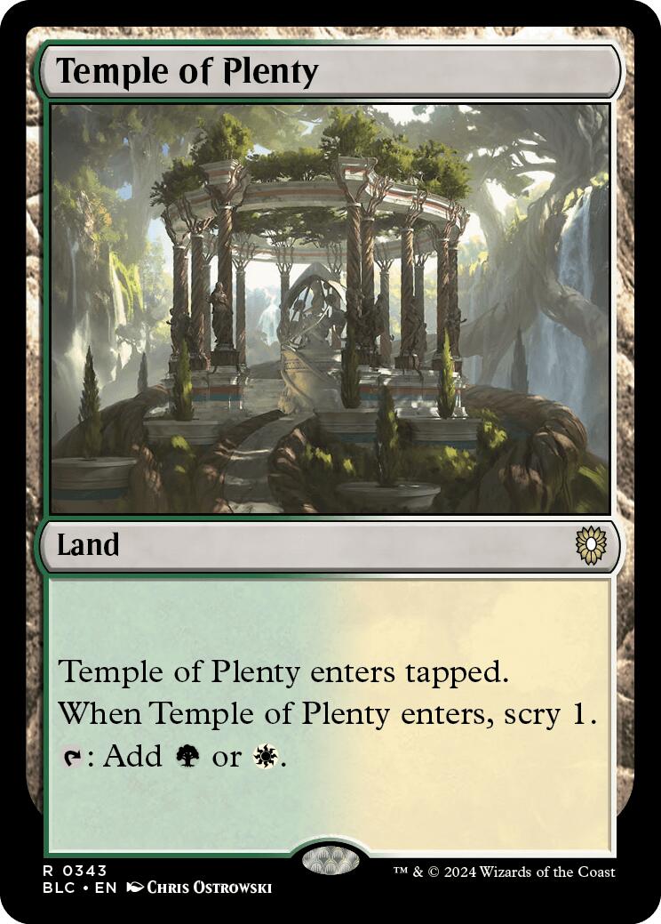 Temple of Plenty [Bloomburrow Commander] | Gamer Loot