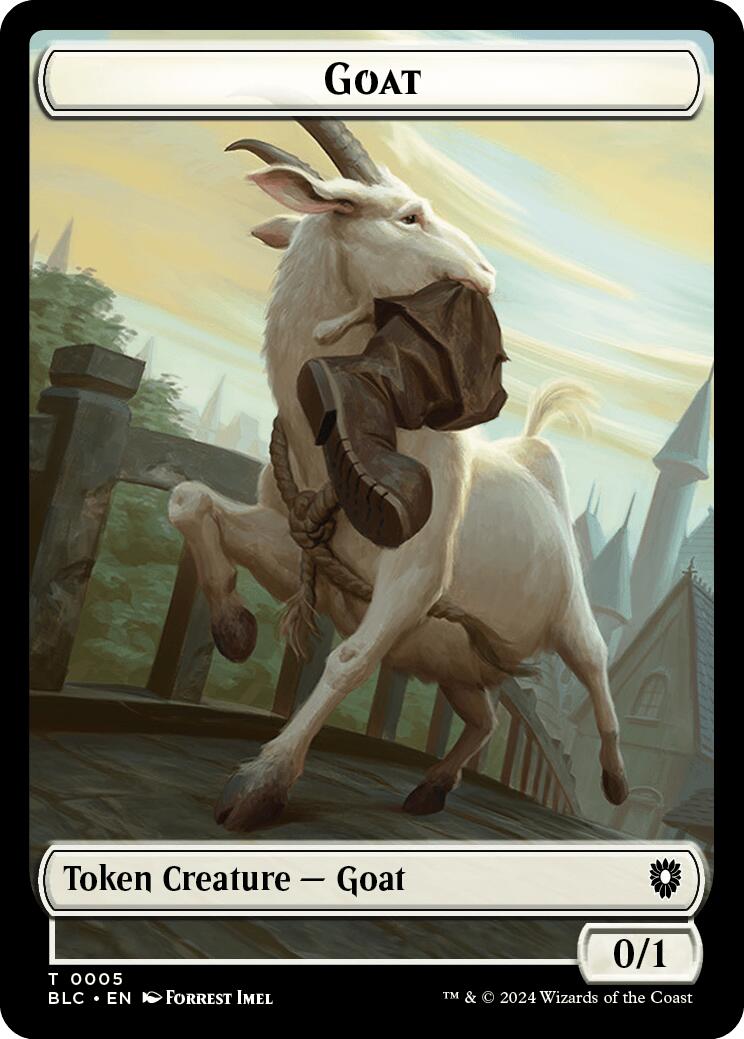 Goat // Wolf (032) Double-Sided Token [Bloomburrow Commander Tokens] | Gamer Loot