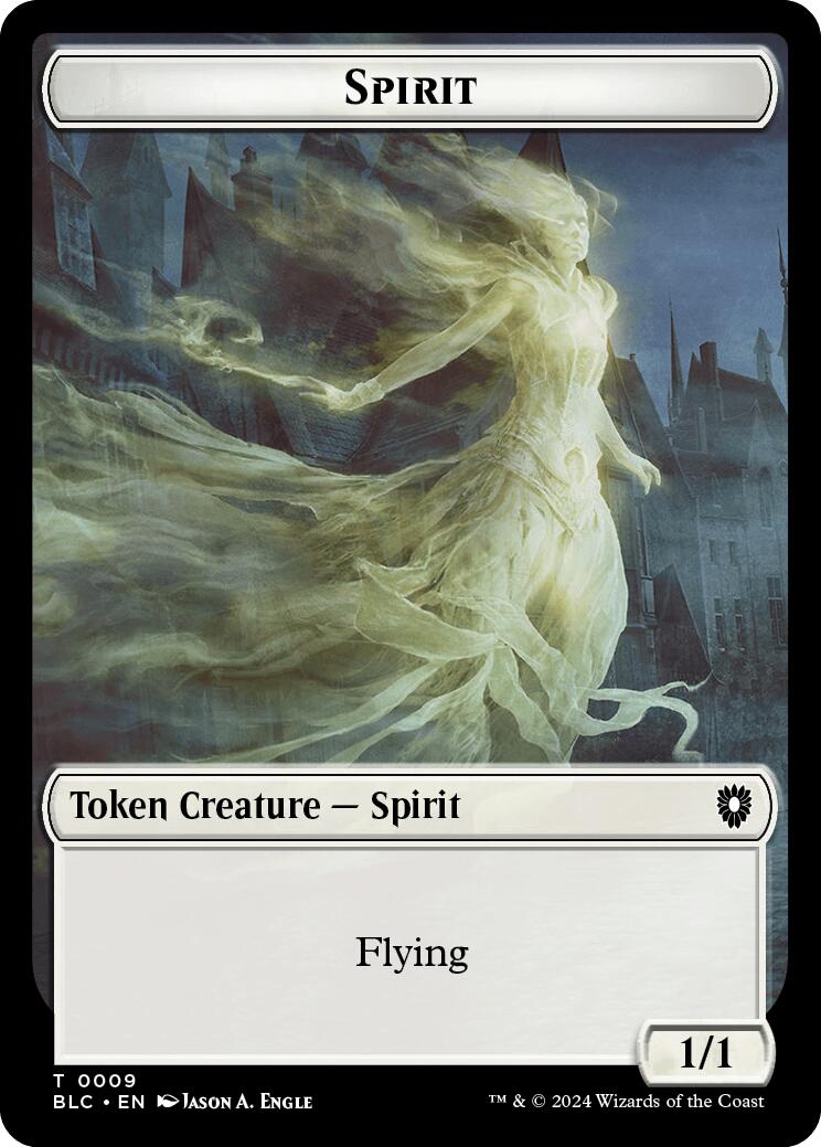 Spirit // Faerie Double-Sided Token [Bloomburrow Commander Tokens] | Gamer Loot