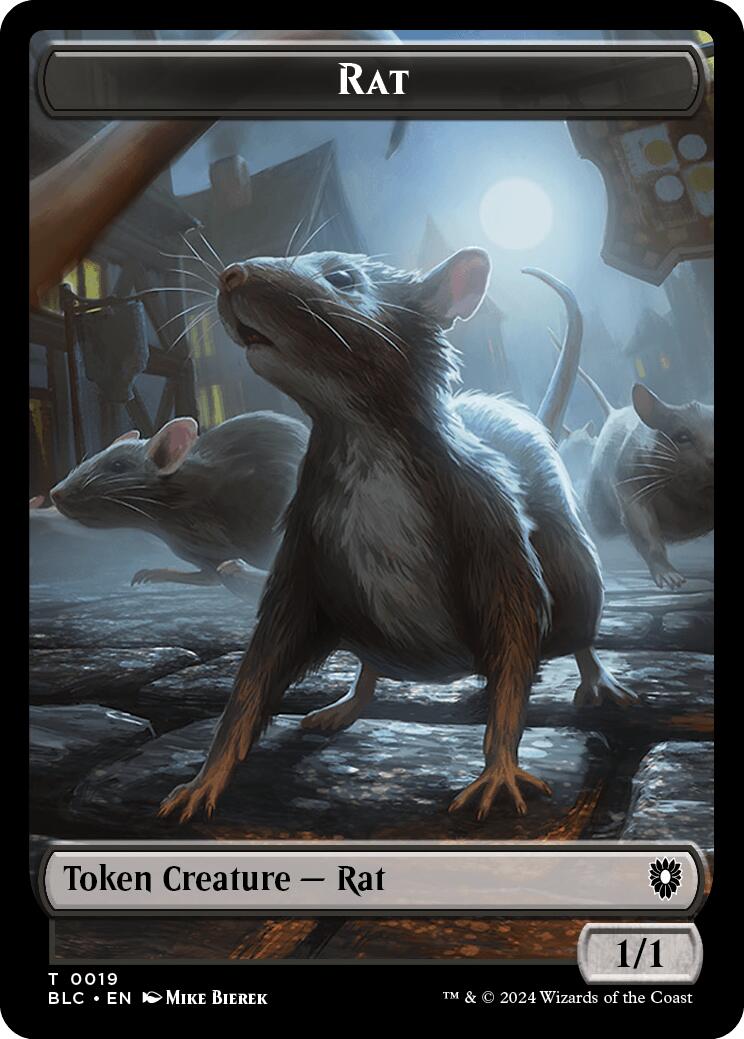 Rat // Raccoon Double-Sided Token [Bloomburrow Commander Tokens] | Gamer Loot