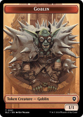 Goblin // Thopter Double-Sided Token [Bloomburrow Commander Tokens] | Gamer Loot