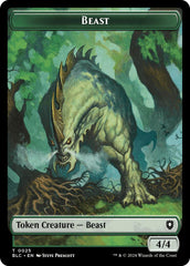 Cat // Beast (025) Double-Sided Token [Bloomburrow Commander Tokens] | Gamer Loot