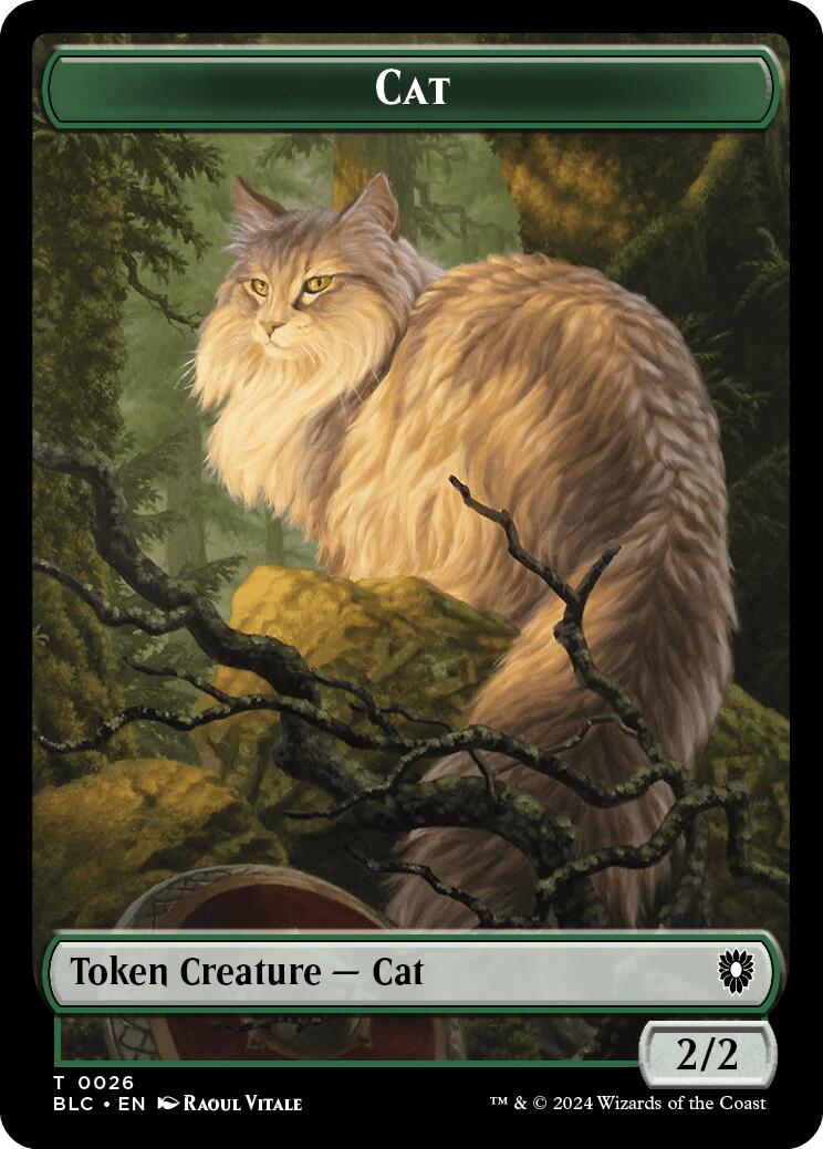 Cat // Beast (025) Double-Sided Token [Bloomburrow Commander Tokens] | Gamer Loot