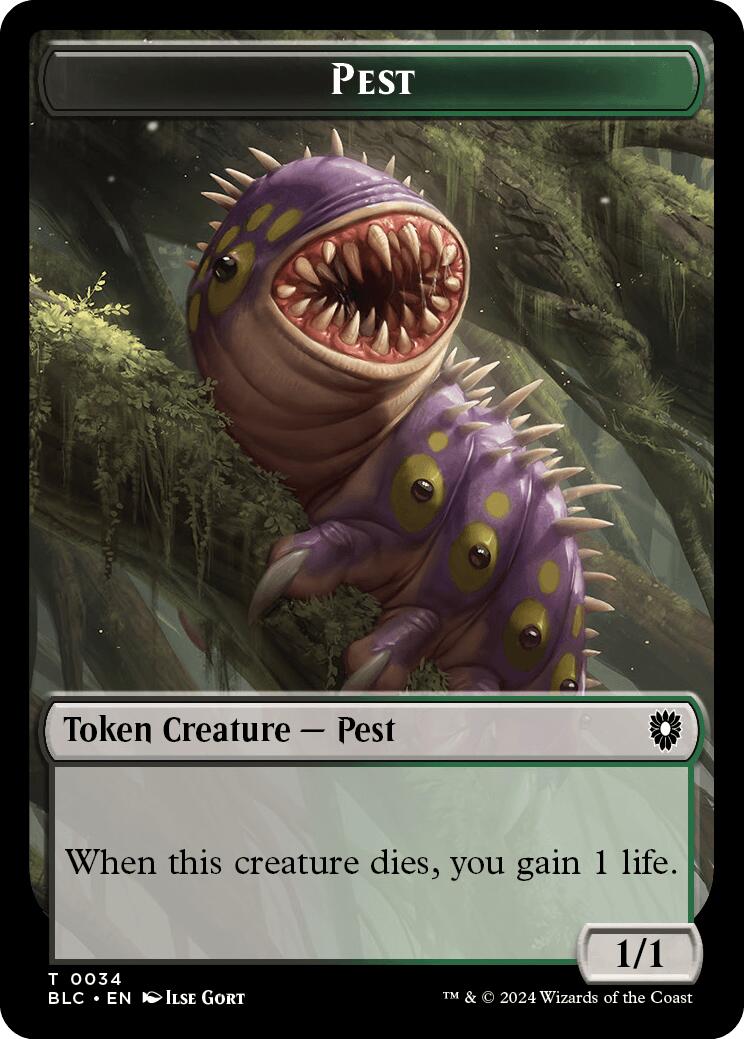 Pest // Shapeshifter Double-Sided Token [Bloomburrow Commander Tokens] | Gamer Loot