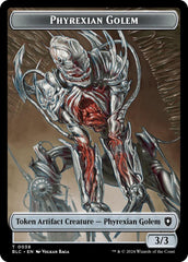 Phyrexian Golem // Faerie Double-Sided Token [Bloomburrow Commander Tokens] | Gamer Loot