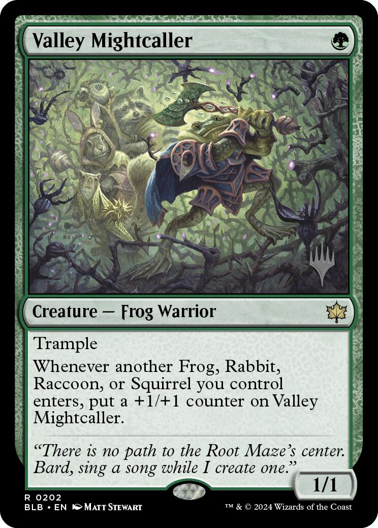 Valley Mightcaller (Promo Pack) [Bloomburrow Promos] | Gamer Loot