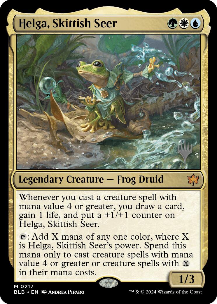 Helga, Skittish Seer (Promo Pack) [Bloomburrow Promos] | Gamer Loot