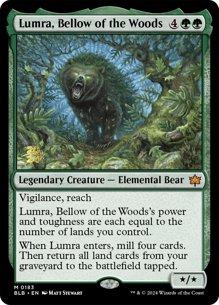 Lumra, Bellow of the Woods [Bloomburrow Prerelease Promos] | Gamer Loot