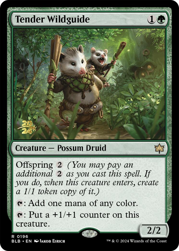 Tender Wildguide [Bloomburrow Prerelease Promos] | Gamer Loot