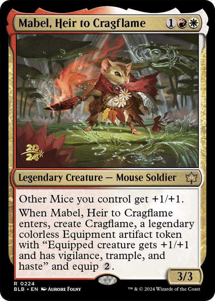 Mabel, Heir to Cragflame [Bloomburrow Prerelease Promos] | Gamer Loot