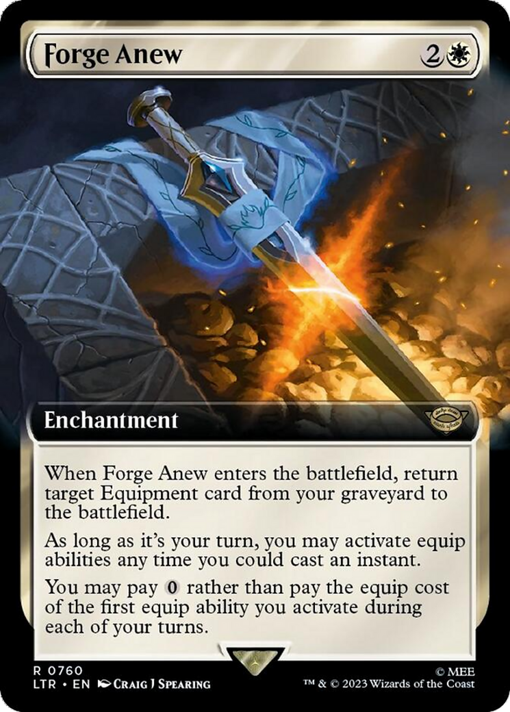 Forge Anew (Extended Art) (Surge Foil) [The Lord of the Rings: Tales of Middle-Earth] | Gamer Loot