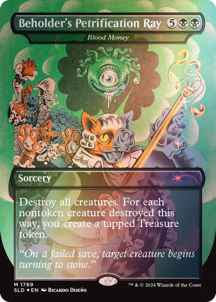 Beholder's Petrification Ray - Blood Money (Rainbow Foil) [Secret Lair Drop Series] | Gamer Loot