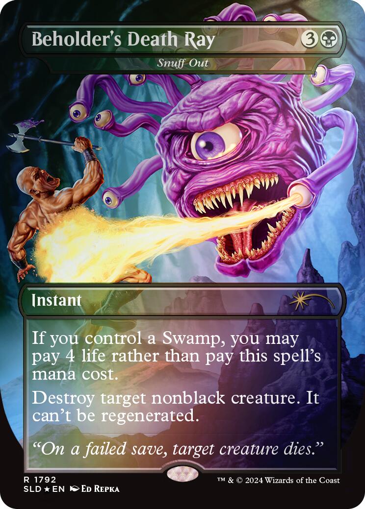 Beholder's Death Ray - Snuff Out (Rainbow Foil) [Secret Lair Drop Series] | Gamer Loot
