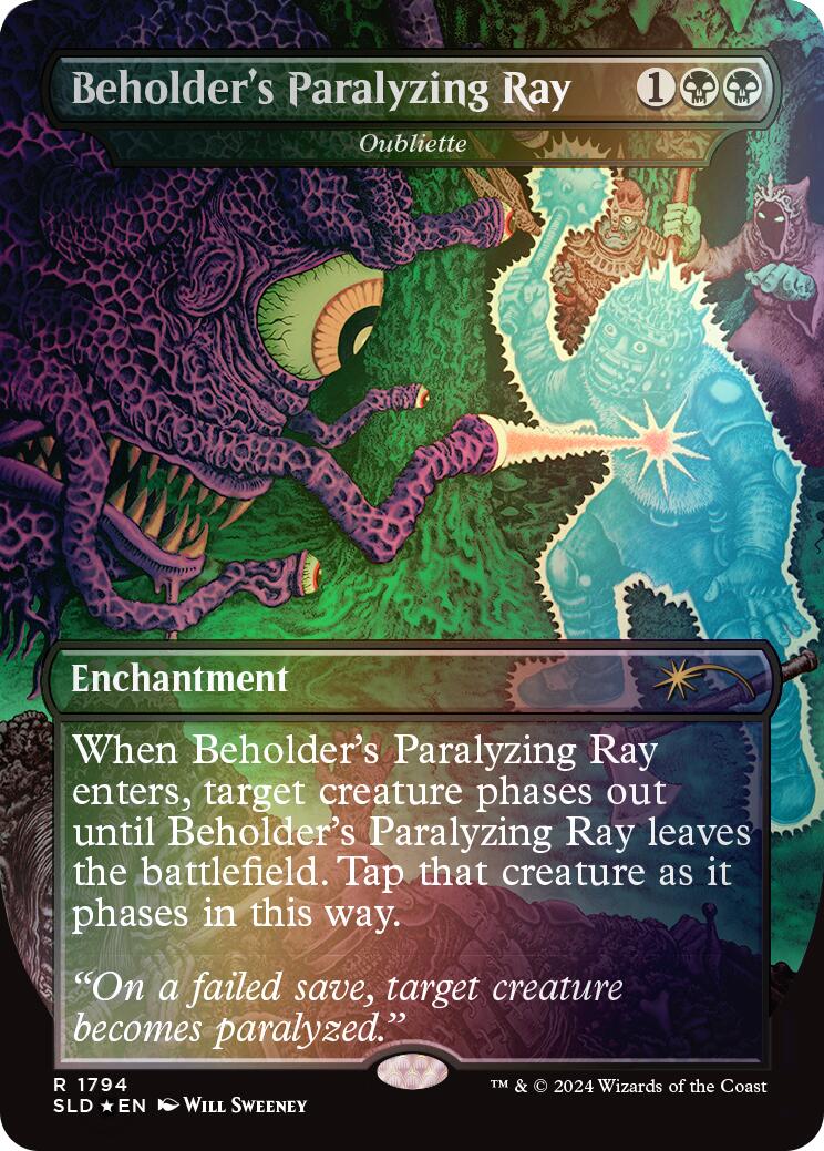 Beholder's Paralyzing Ray - Oubliette (Rainbow Foil) [Secret Lair Drop Series] | Gamer Loot