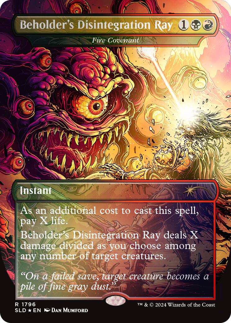 Beholder's Disintegration Ray - Fire Covenant (Rainbow Foil) [Secret Lair Drop Series] | Gamer Loot