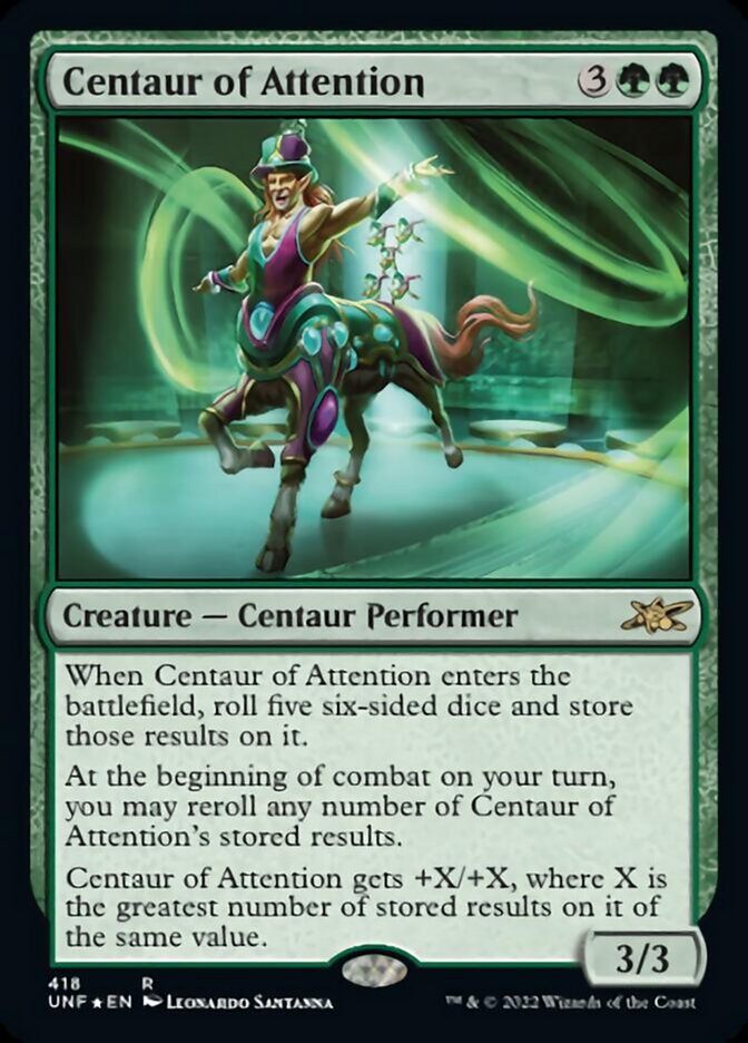 Centaur of Attention (Galaxy Foil) [Unfinity] | Gamer Loot