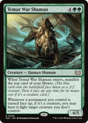 Temur War Shaman [Duskmourn: House of Horror Commander] | Gamer Loot