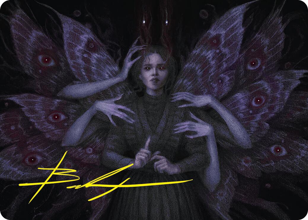 Demonic Counsel Art Card (7/54) (Gold-Stamped Signature) [Duskmourn: House of Horror Art Series] | Gamer Loot